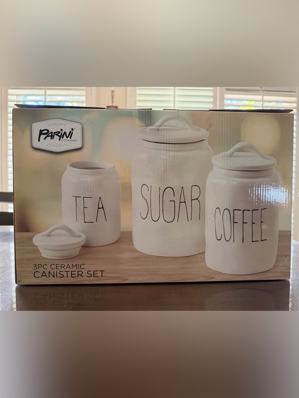 Rae Dunn-Inspired White Ceramic Sugar Canister